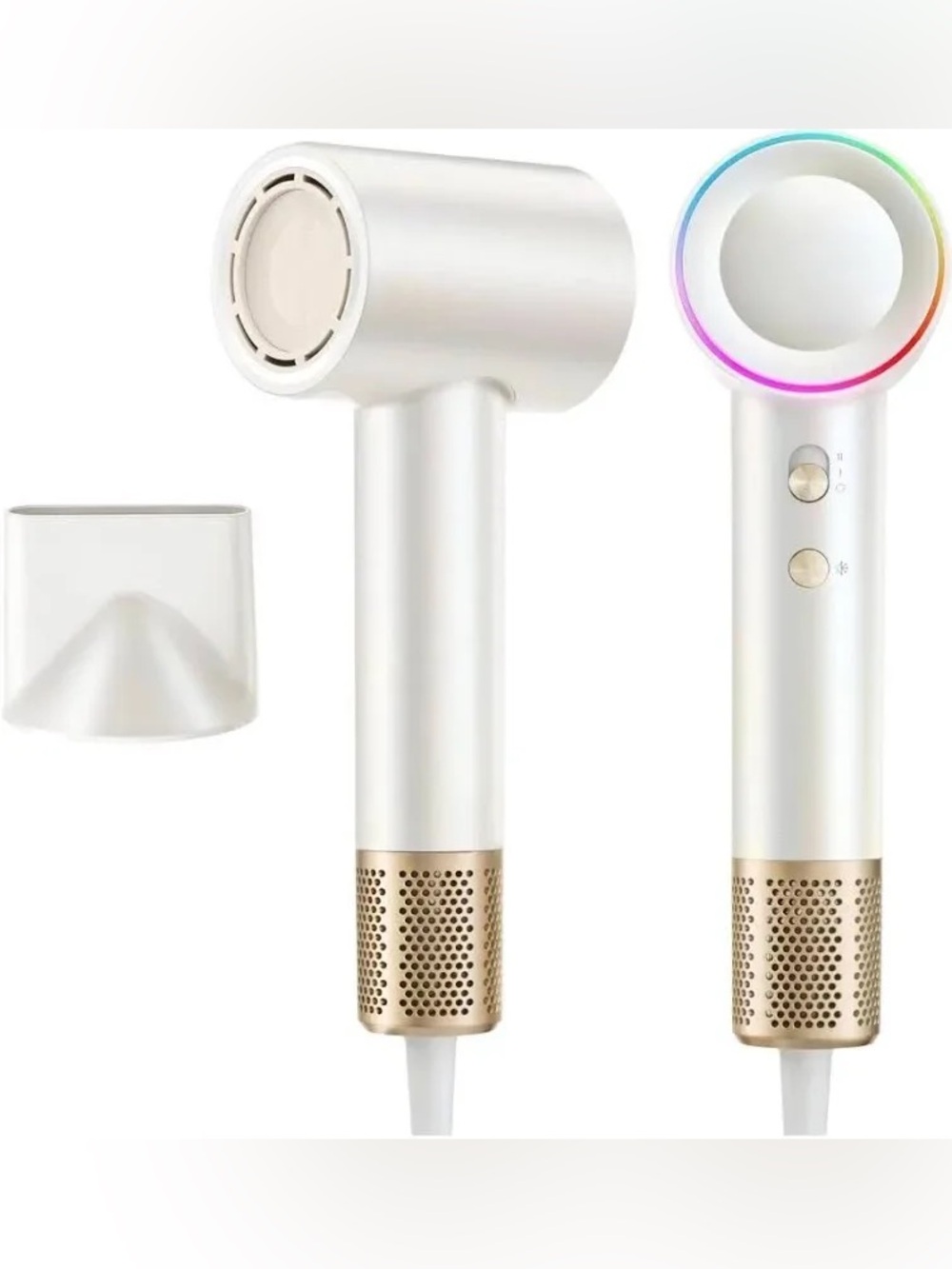 Tideway White and Gold High-End Hair Dryer
